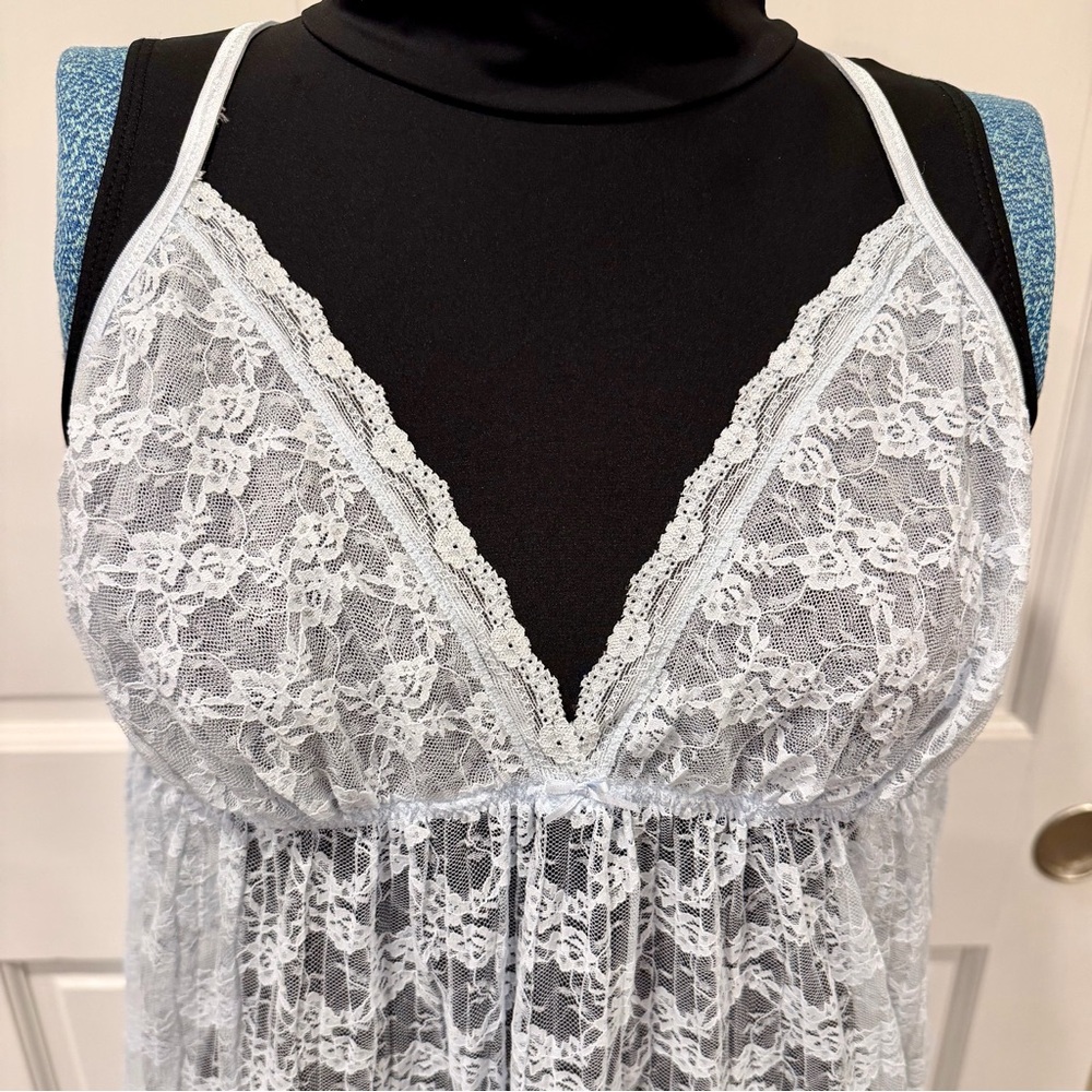 💙 Apt. 9 Light Blue Lace Chemise | Sheer & Elegant | Like New 💙